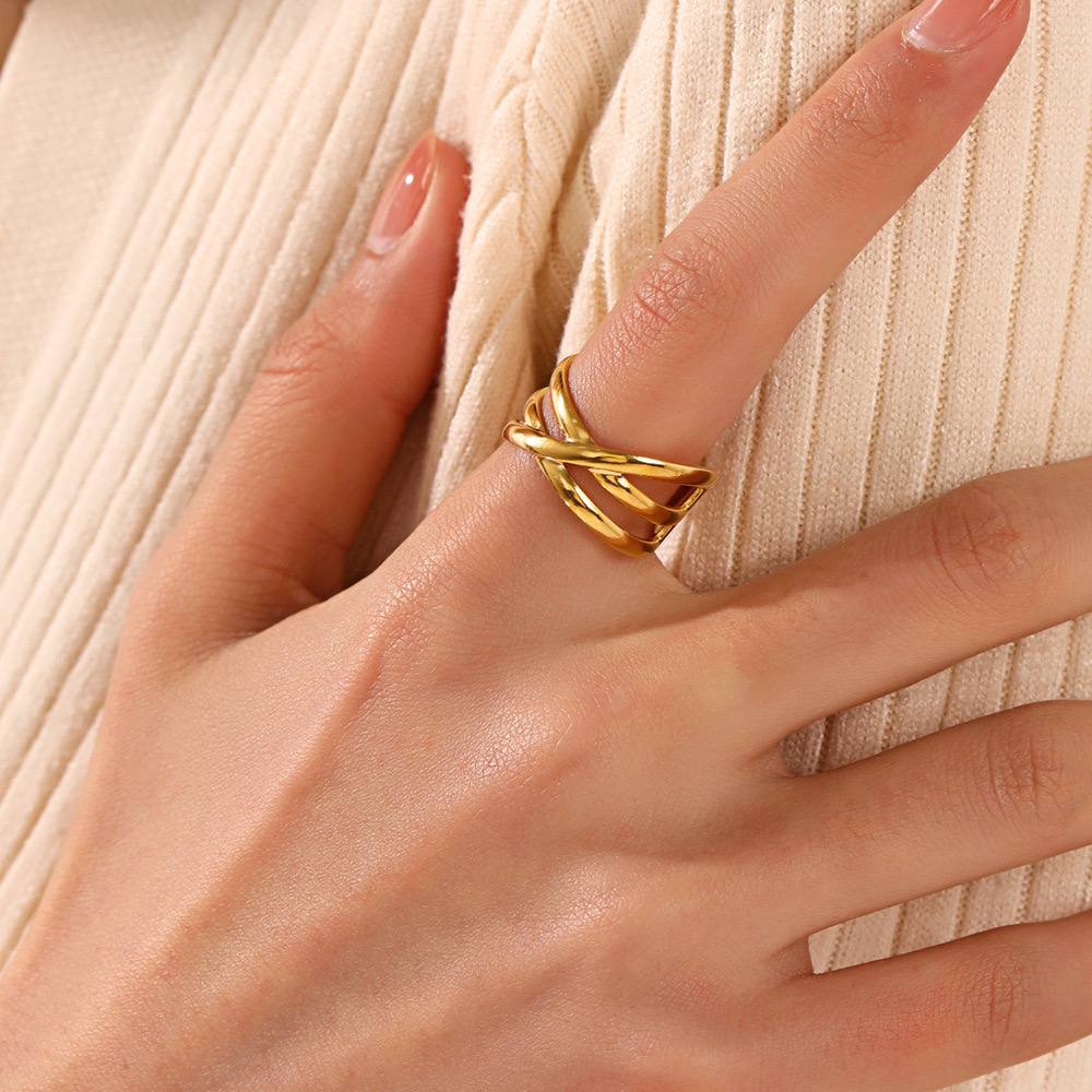 Stainless Emily Free Size Ring
