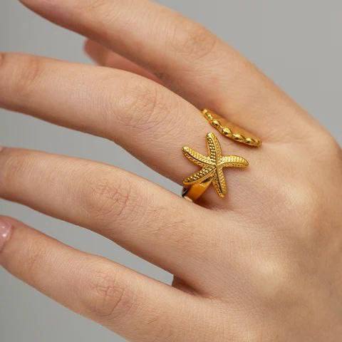 Stainless Seashell Ring