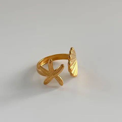 Stainless Seashell Ring