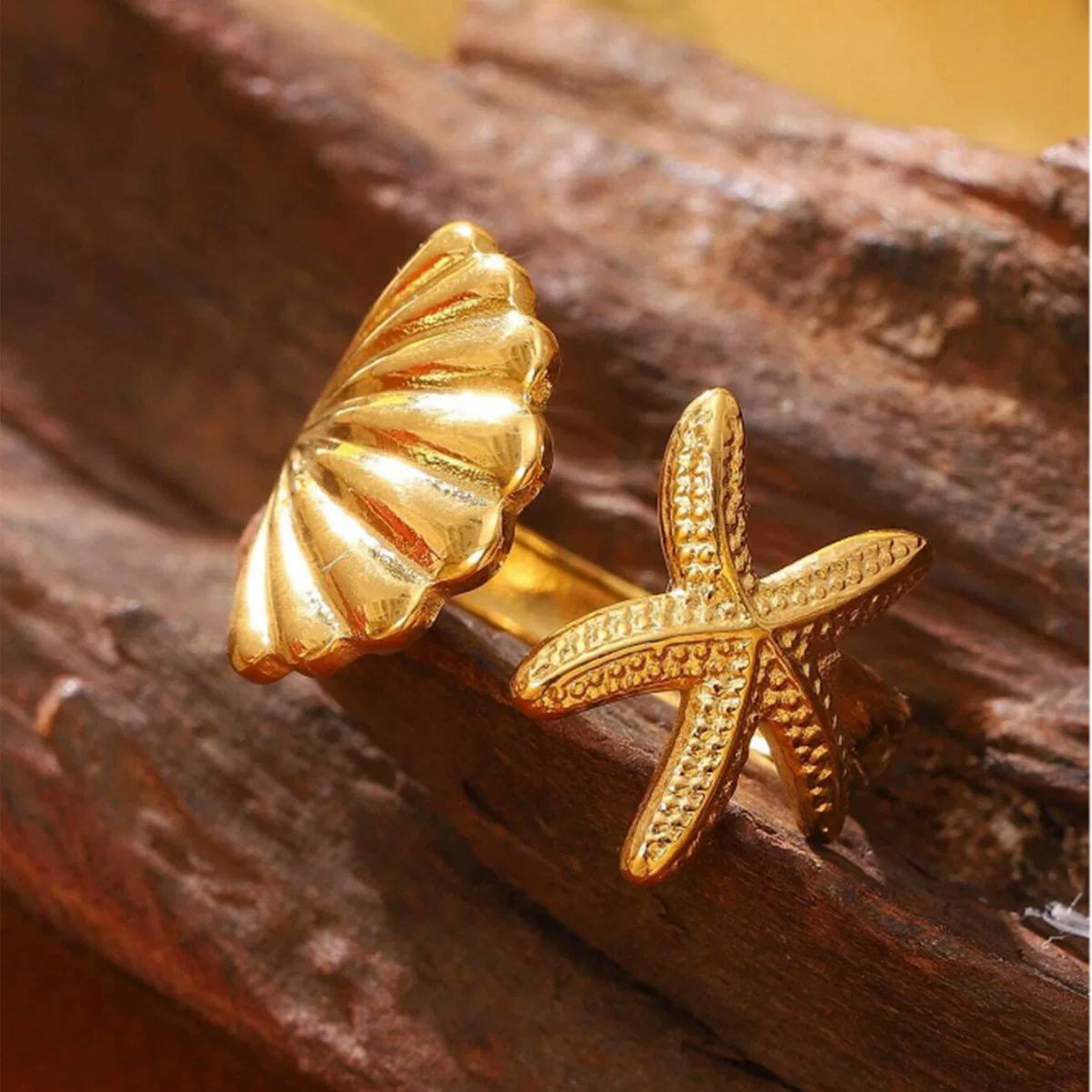 Stainless Seashell Ring
