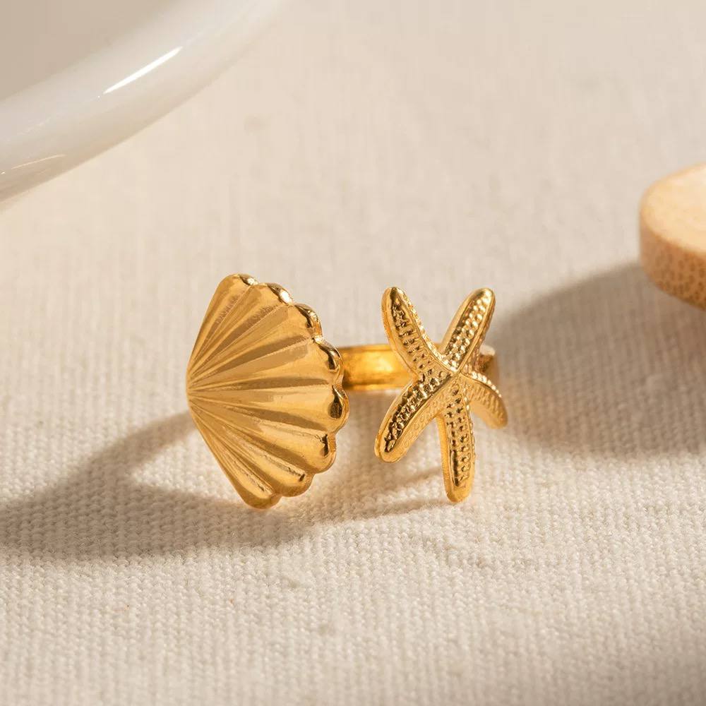 Stainless Seashell Ring