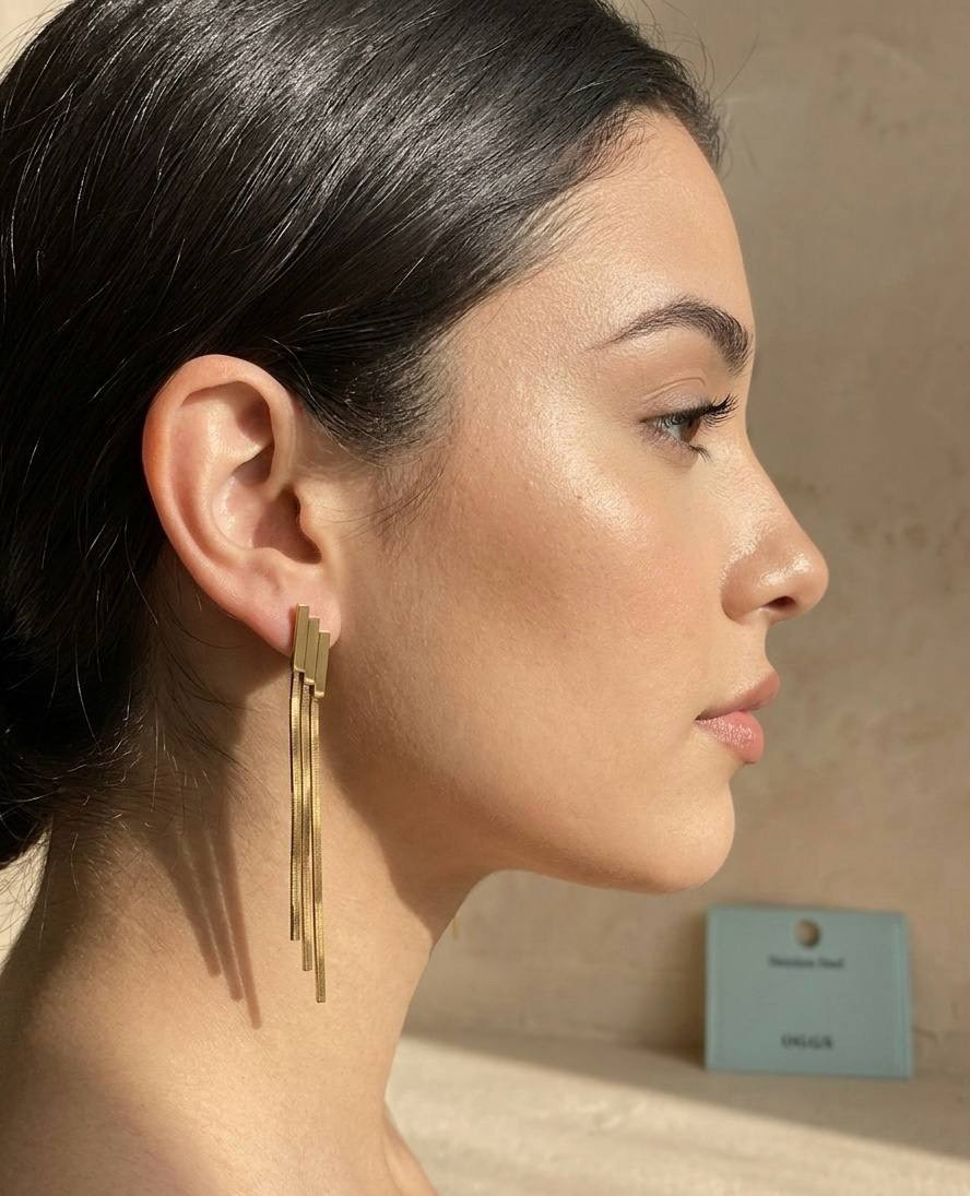 Stainless steel flutter Earring