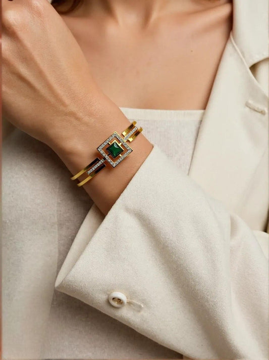 Stainless Steel Paisley Bangle
