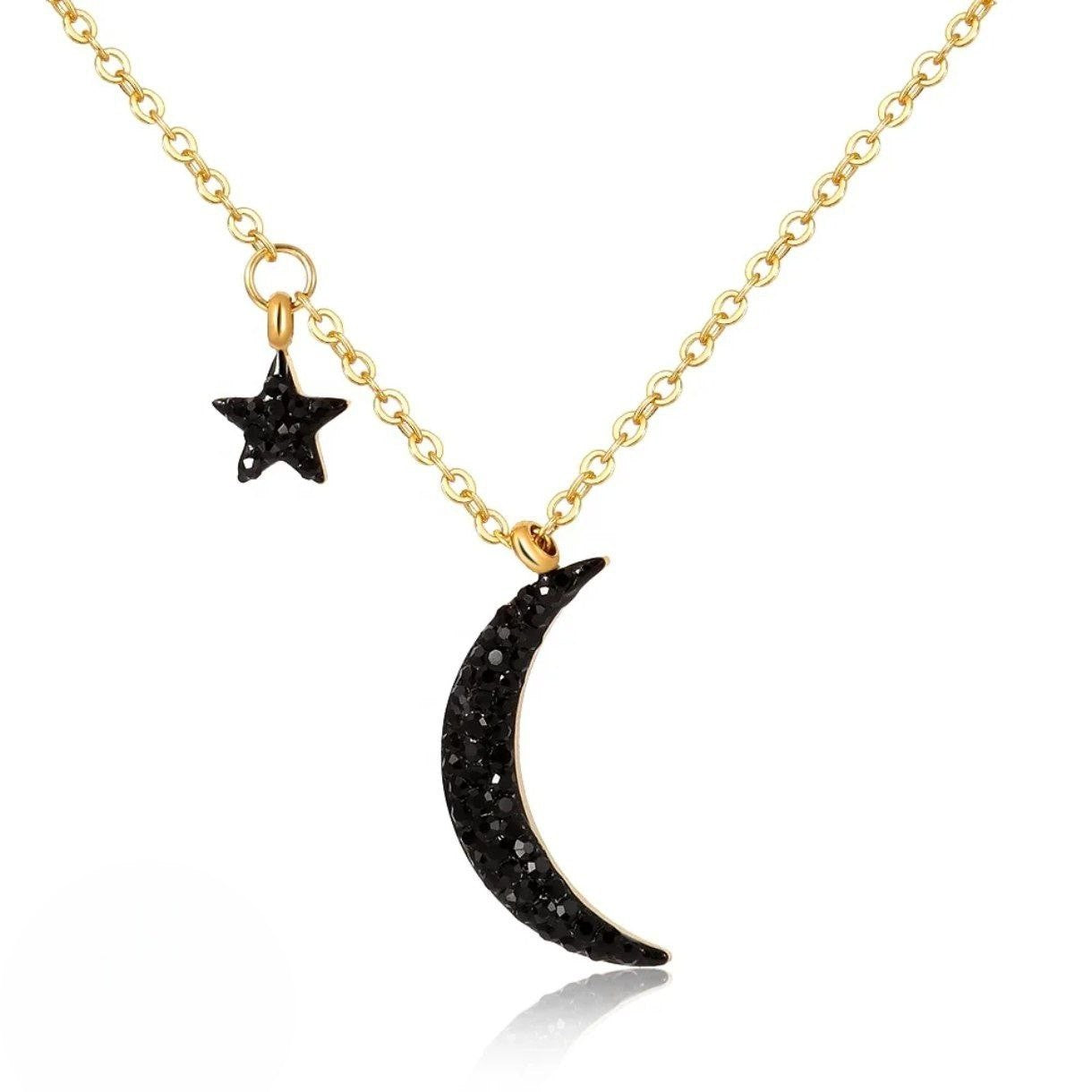 Stainless Steel Mezzaluna Necklace