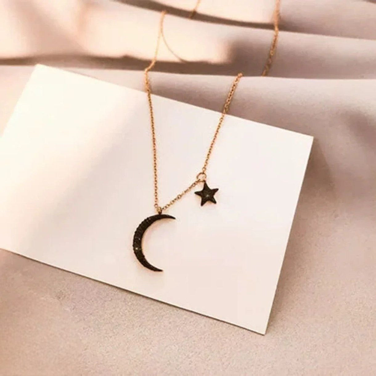 Stainless Steel Mezzaluna Necklace