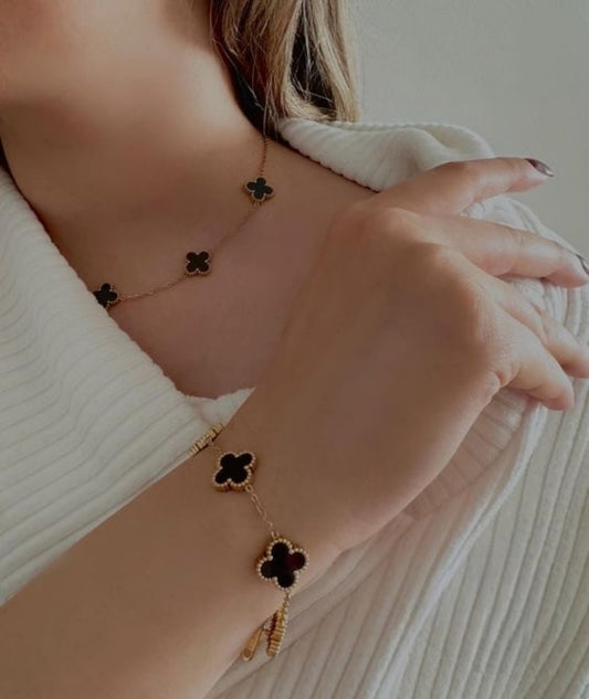 Stainless Steel Van Cleef Black Set