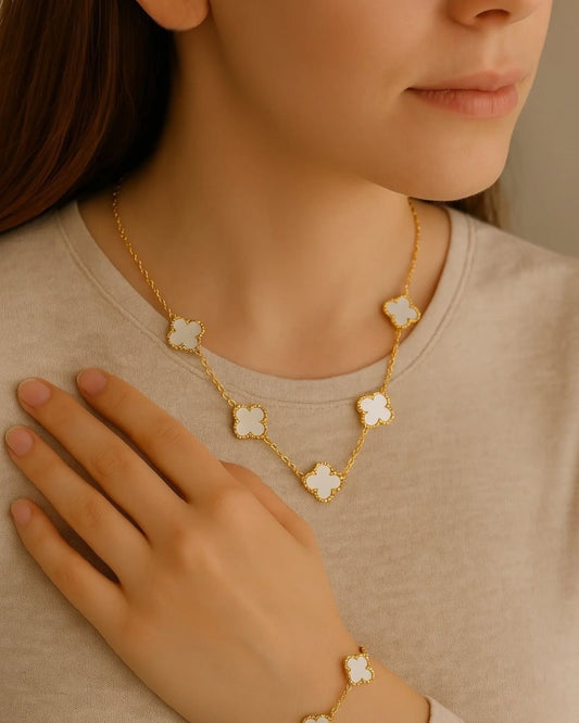 Stainless Steel Van Cleef White Set